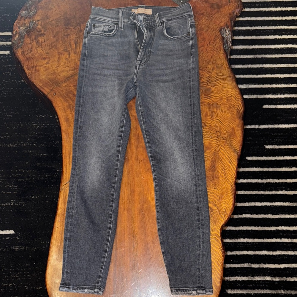 7 For All Mankind Charcoal Skinny Jeans